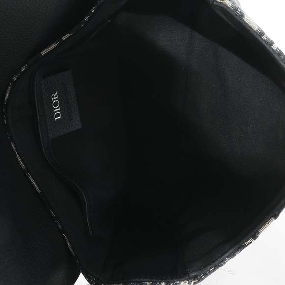 Dior Black Dior Oblique Jacquard Mini Saddle Bag With Strap - Picture 9 of 9